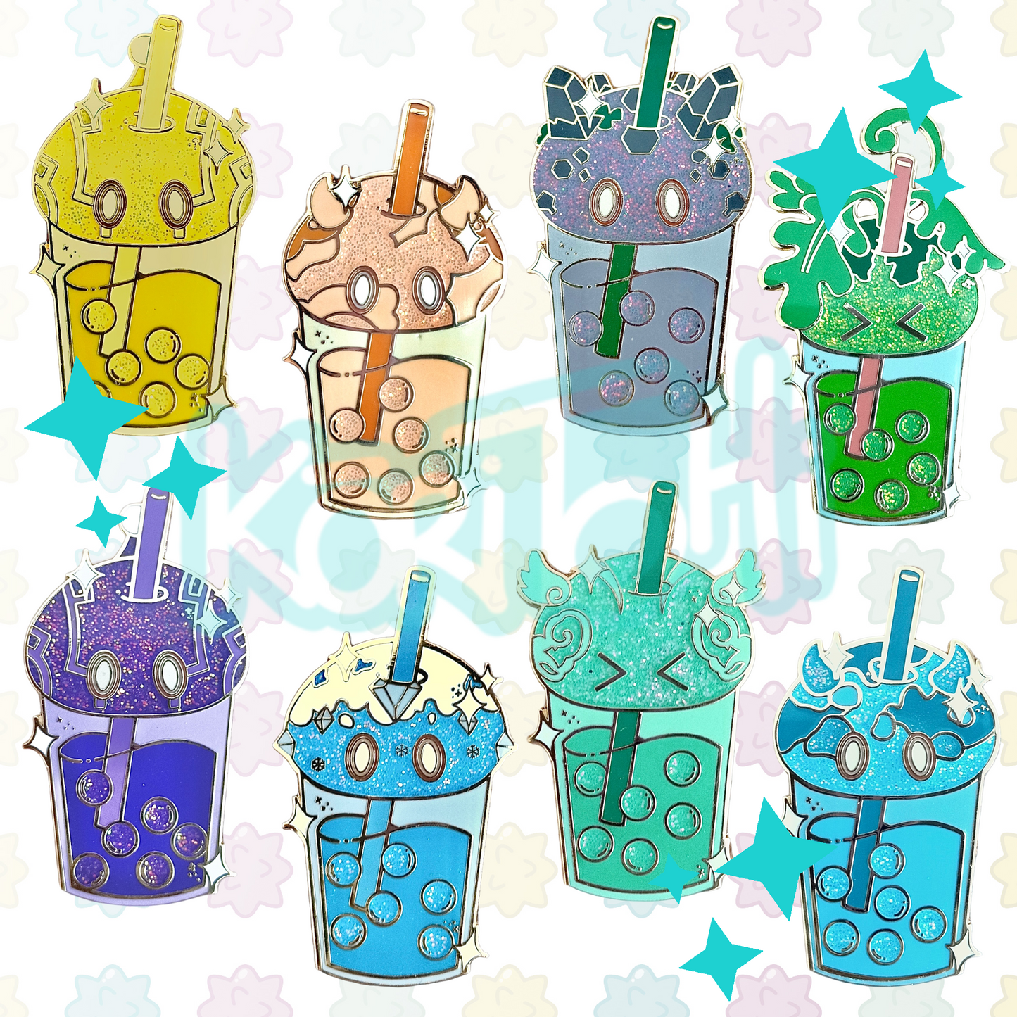 Enamel Pin - BubbleSlimes - Genshin Impact