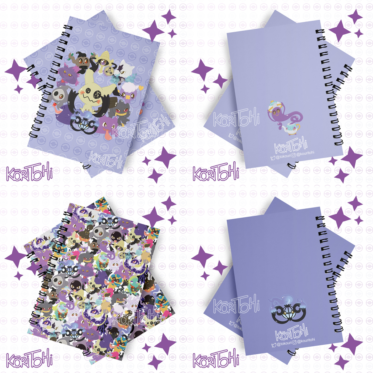 Libreta - Pocketo Monster - Tipo fantasma