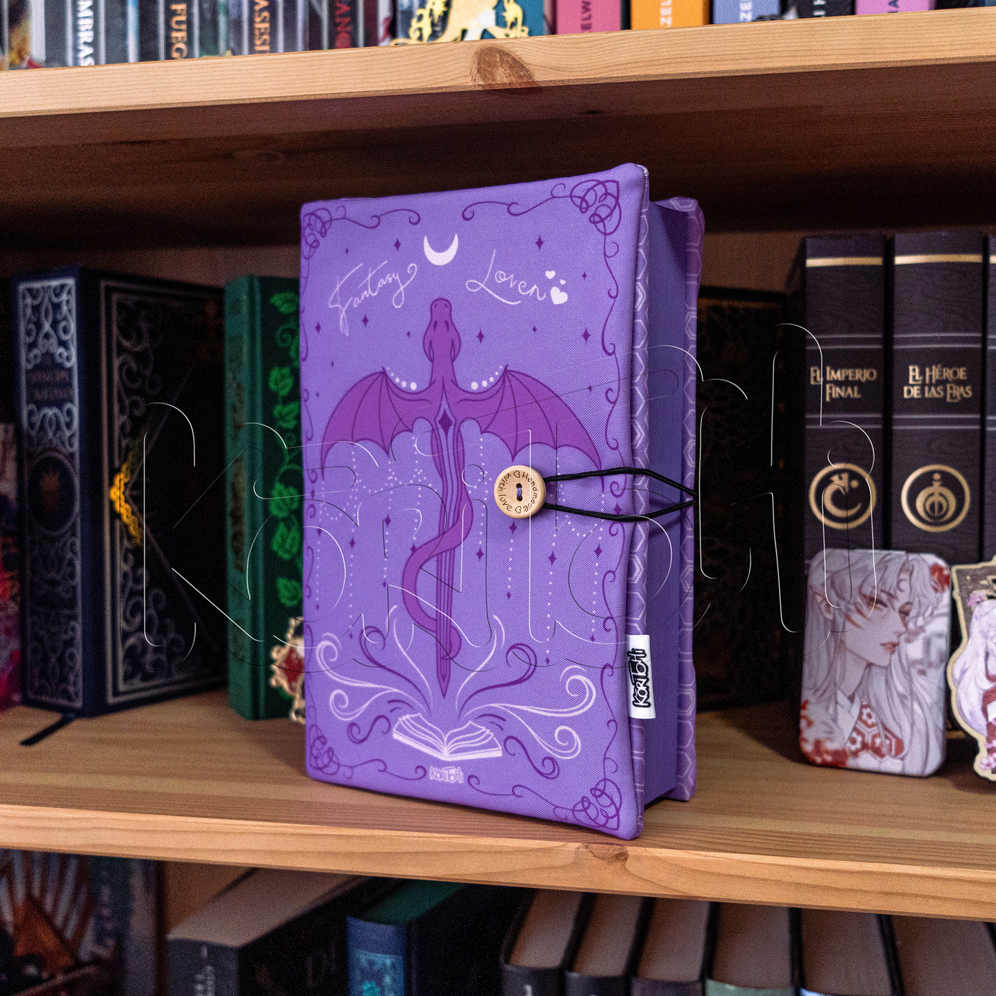 Fantasy Lover - Dragón malva - Funda de libro con solapas