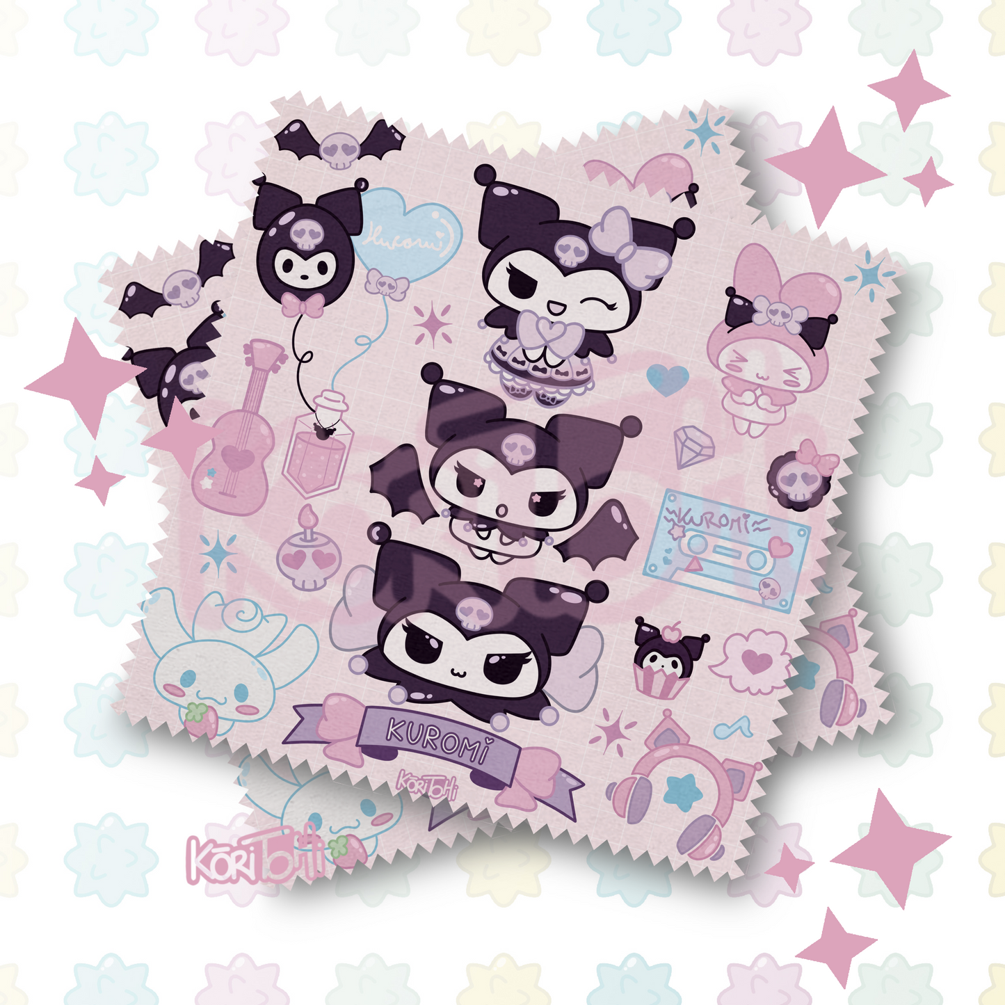 Paño limpia gafas - Kuromi Fanart