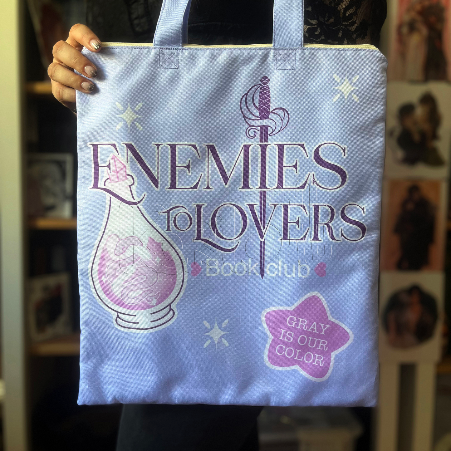 Enemies to lovers - Bolso con cremallera impermeable de asa larga
