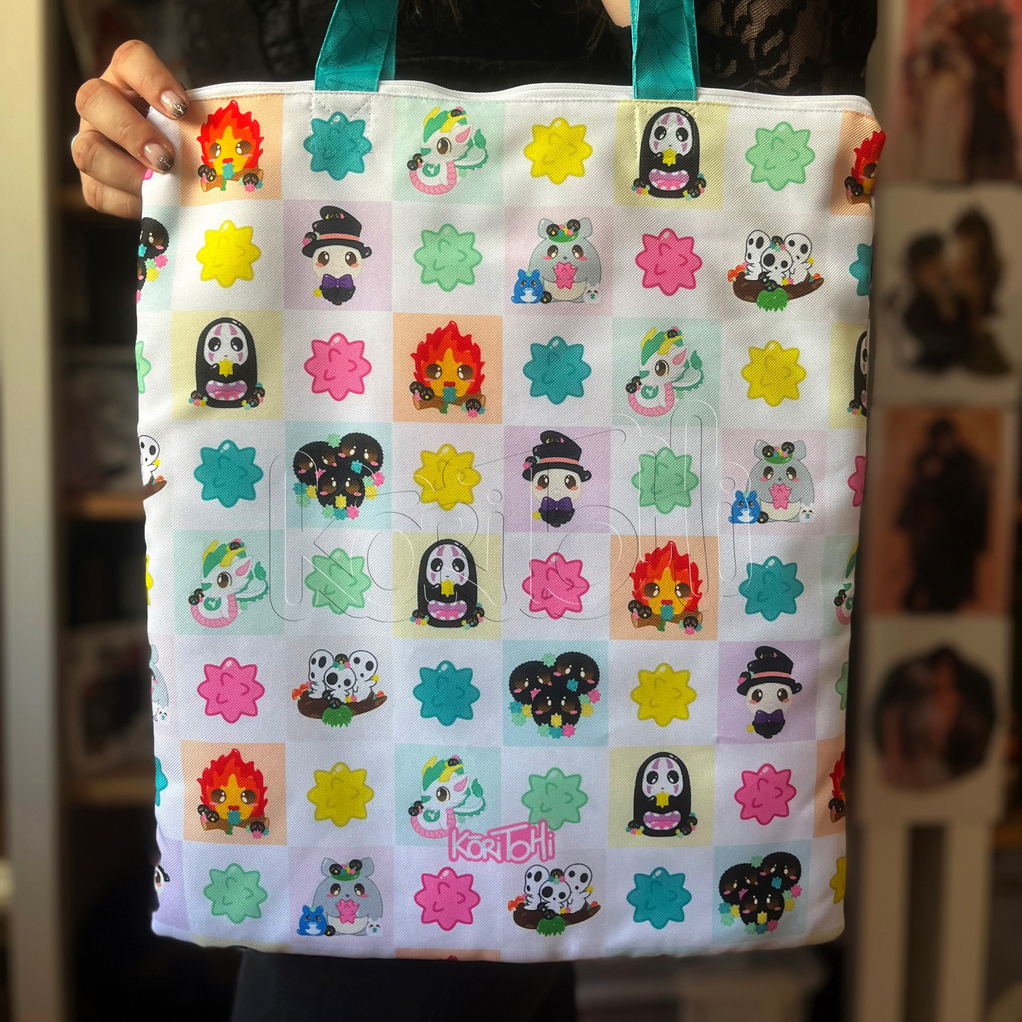 Totebag (Cloth bag) Full print - Calcifer