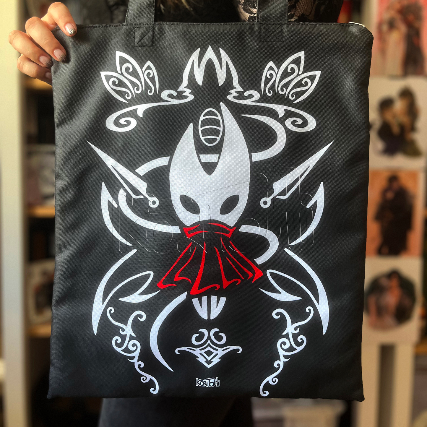 Hollow Knight - Bolso con cremallera impermeable de asa larga