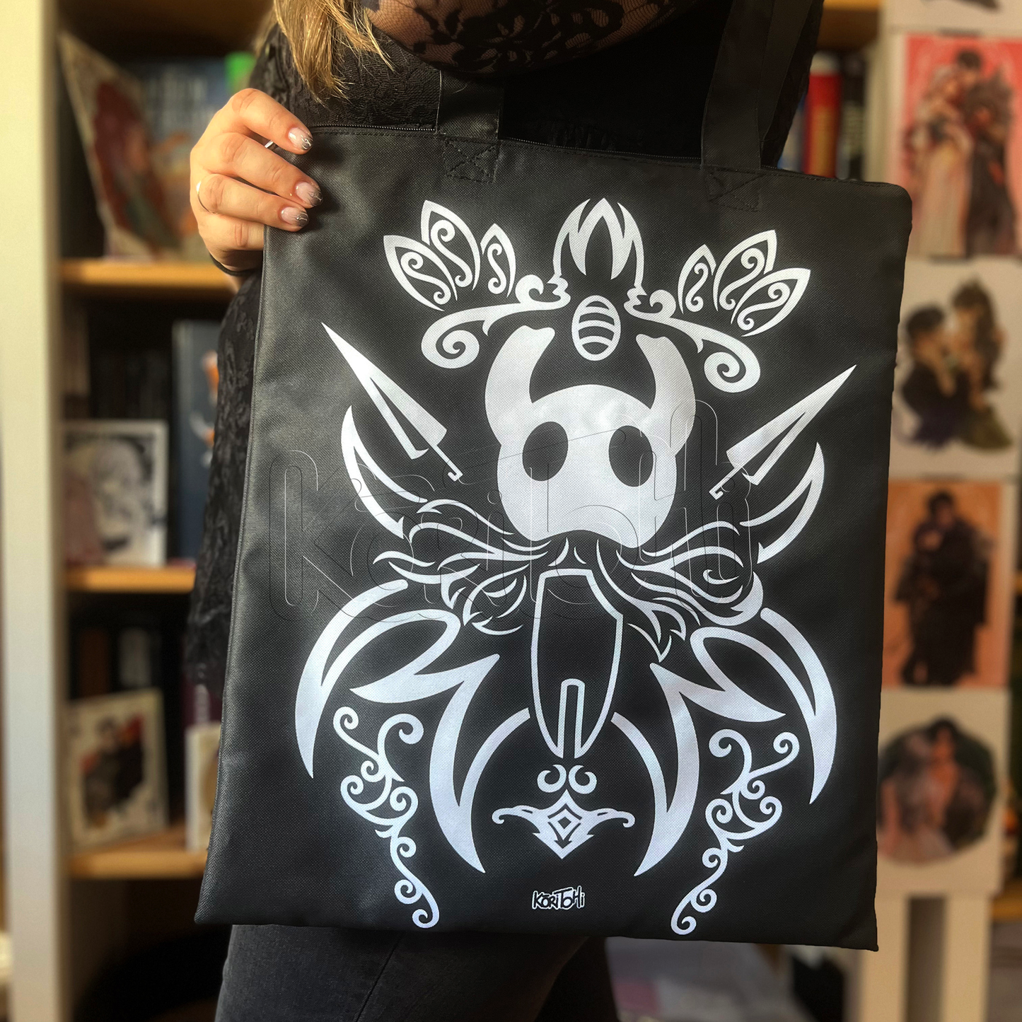 Hollow Knight - Bolso con cremallera impermeable de asa larga