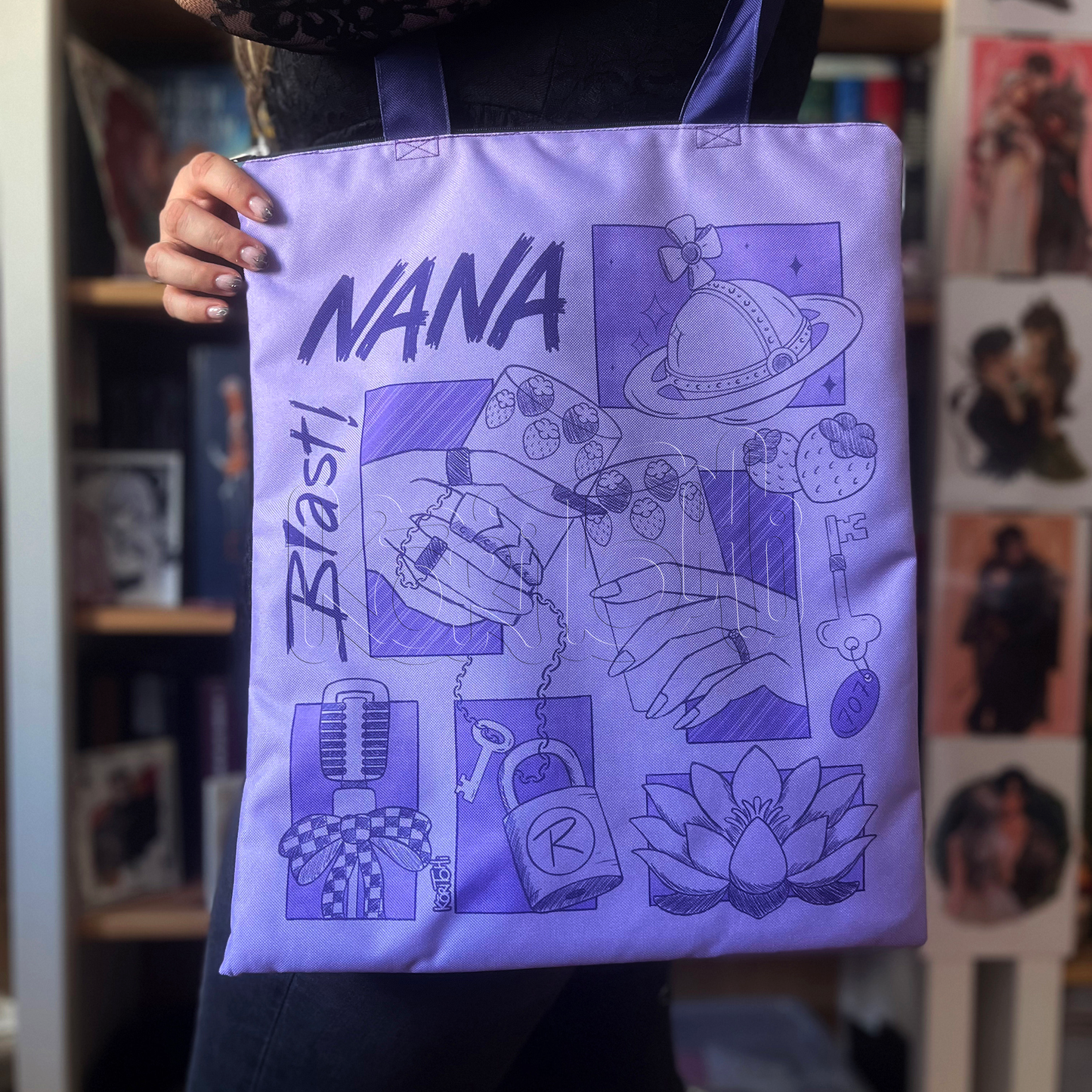 Nana - Bolso con cremallera impermeable de asa larga