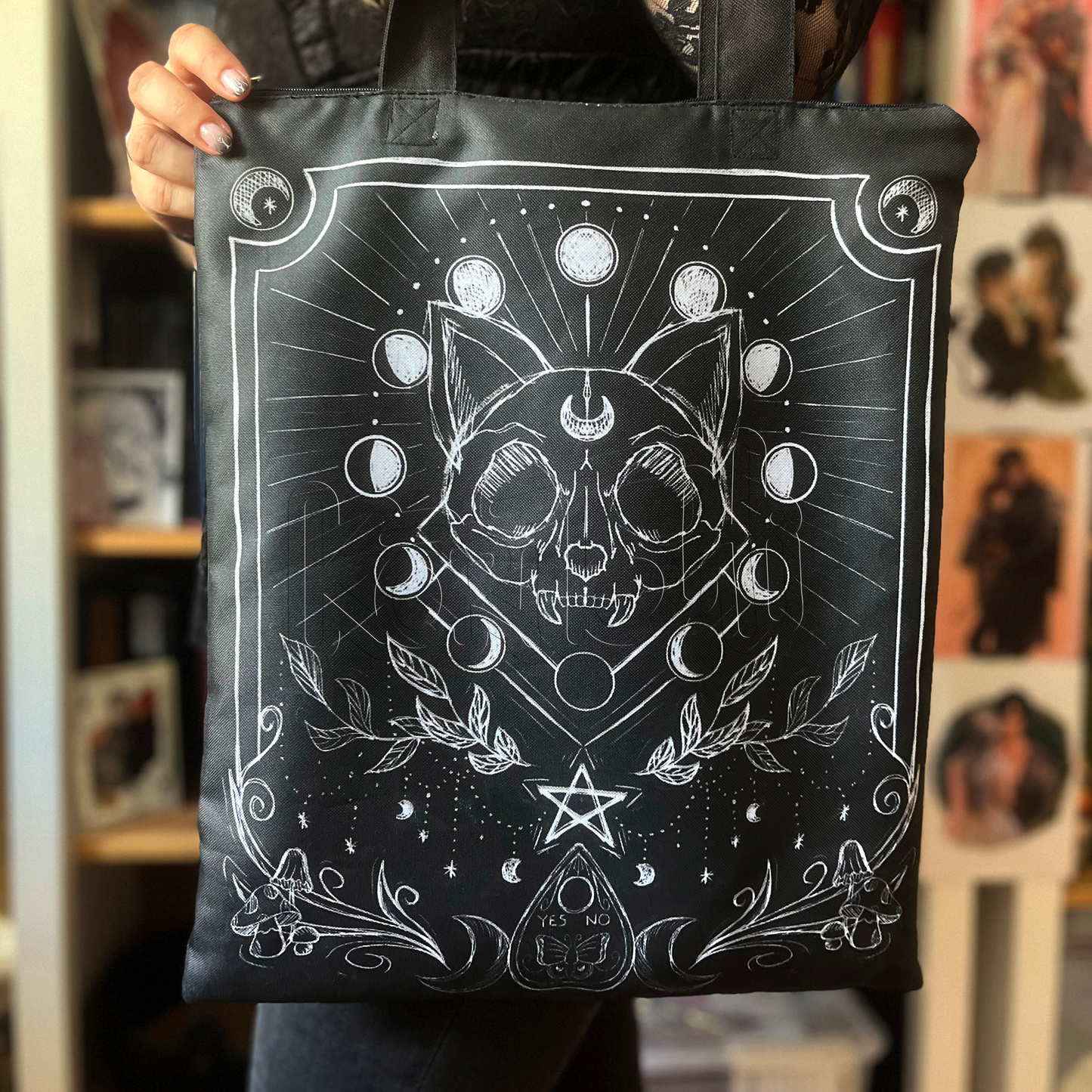 Witch style - Bolso con cremallera impermeable de asa larga