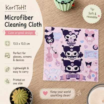 Glasses Cleaning Cloth - Kuromi Fanart