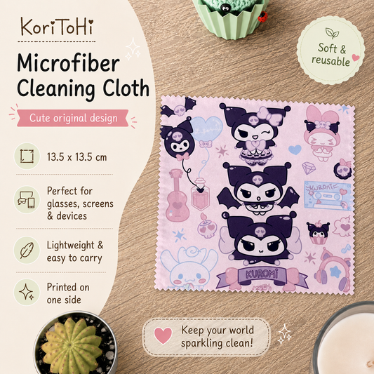 Glasses Cleaning Cloth - Kuromi Fanart