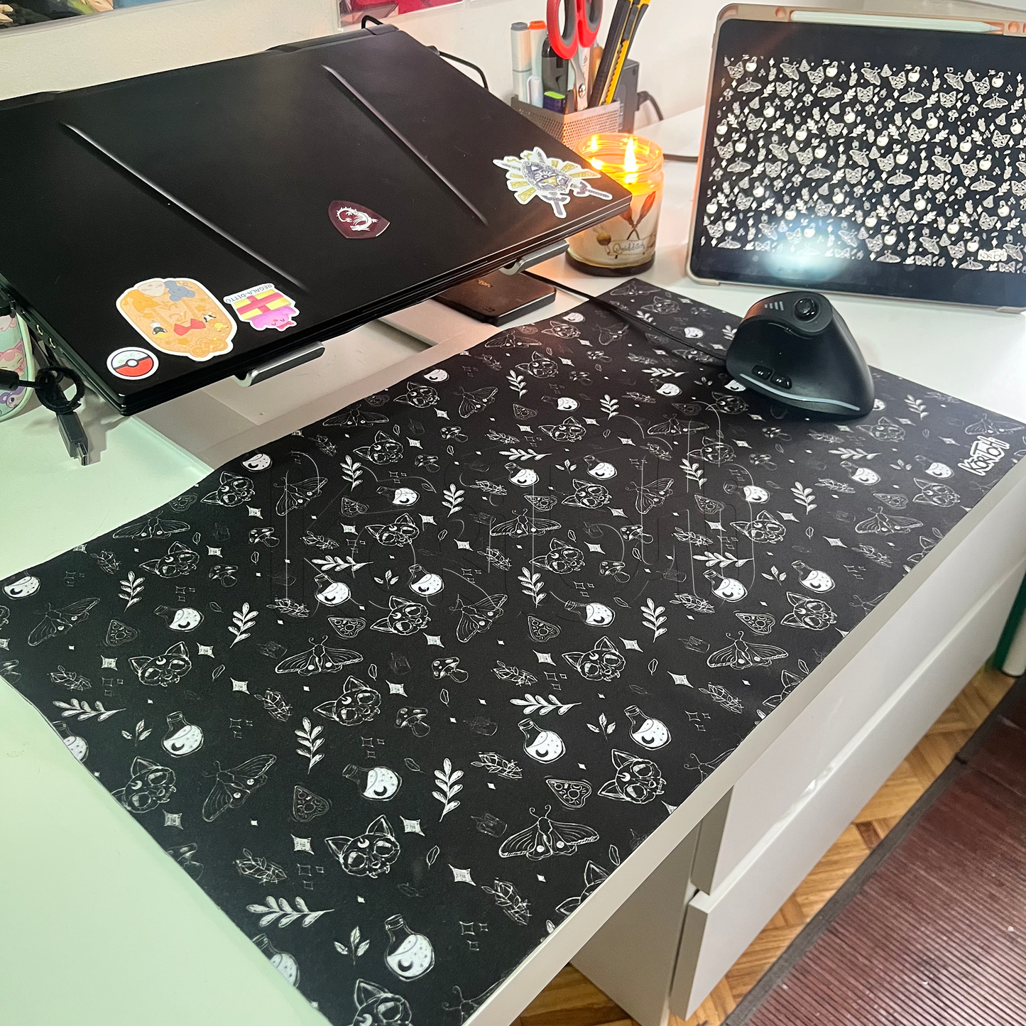 Alfombrilla larga de ordenador - Patrón bruja