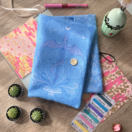 Fantasy Lover - Dragón azul - Funda de libro con solapas