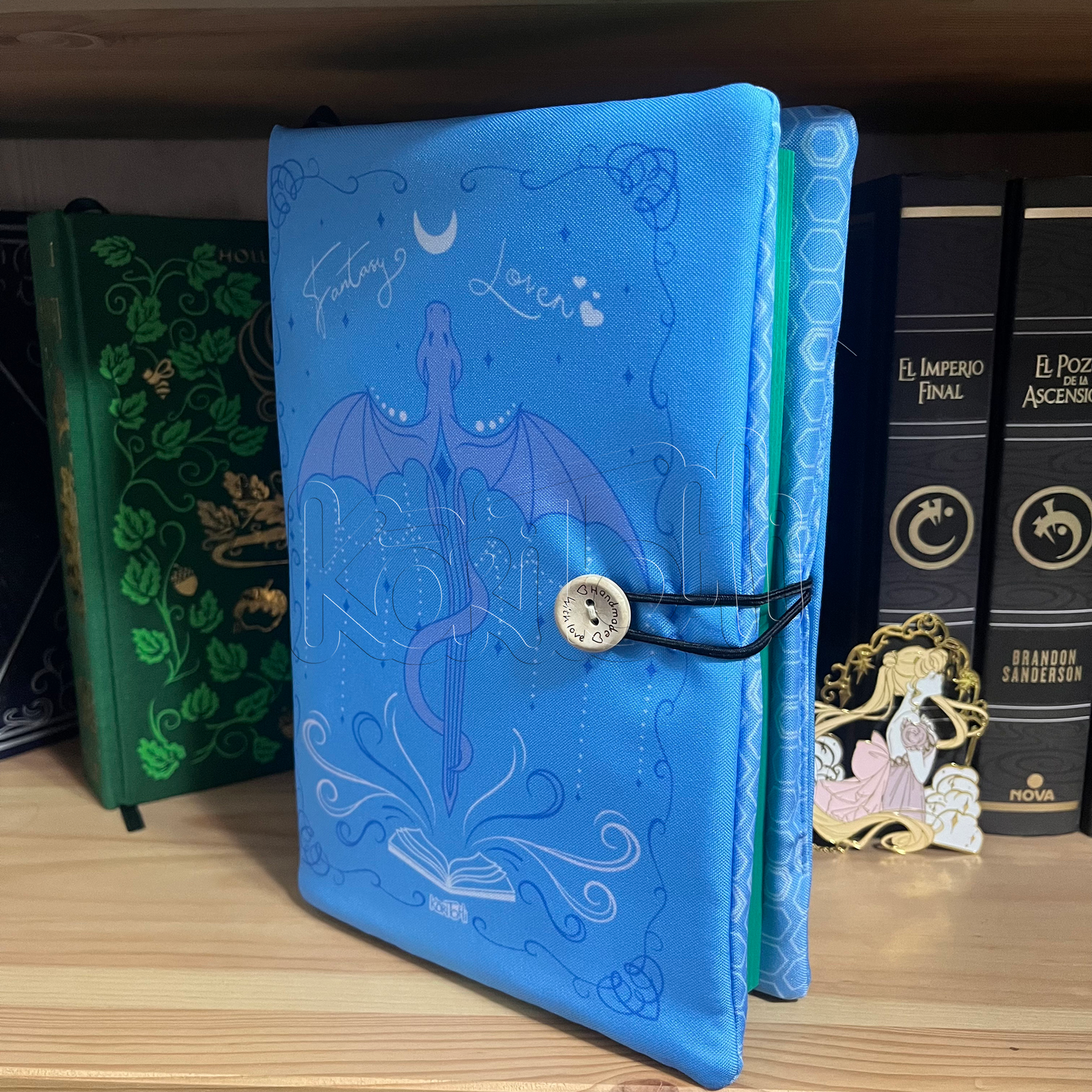 Fantasy Lover - Dragón azul - Funda de libro con solapas