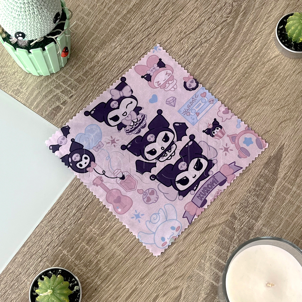 Glasses Cleaning Cloth - Kuromi Fanart