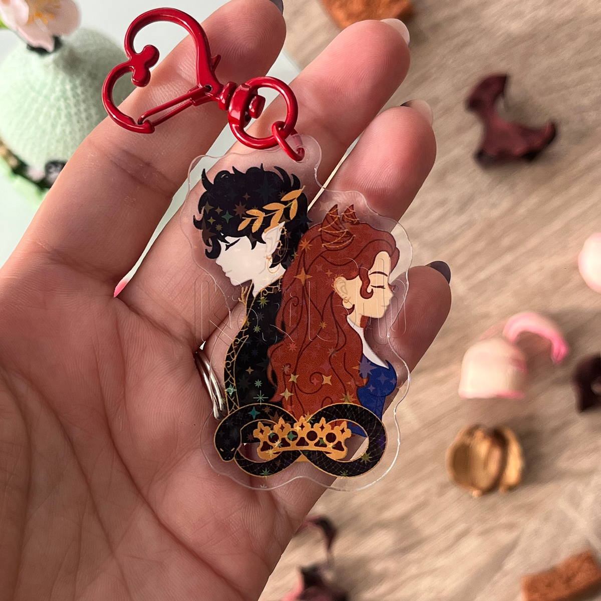 Damen and Laurent Keychain