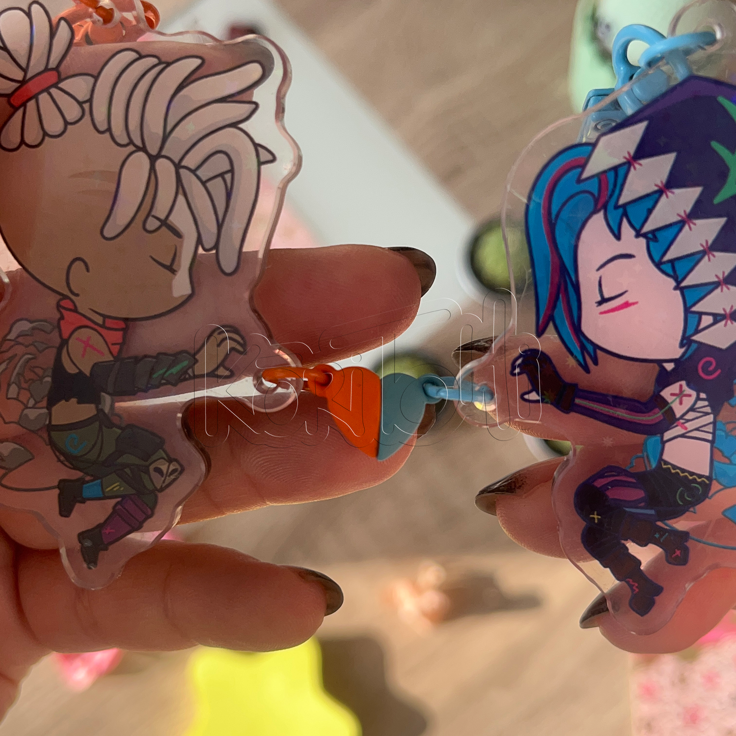 Damen and Laurent Keychain