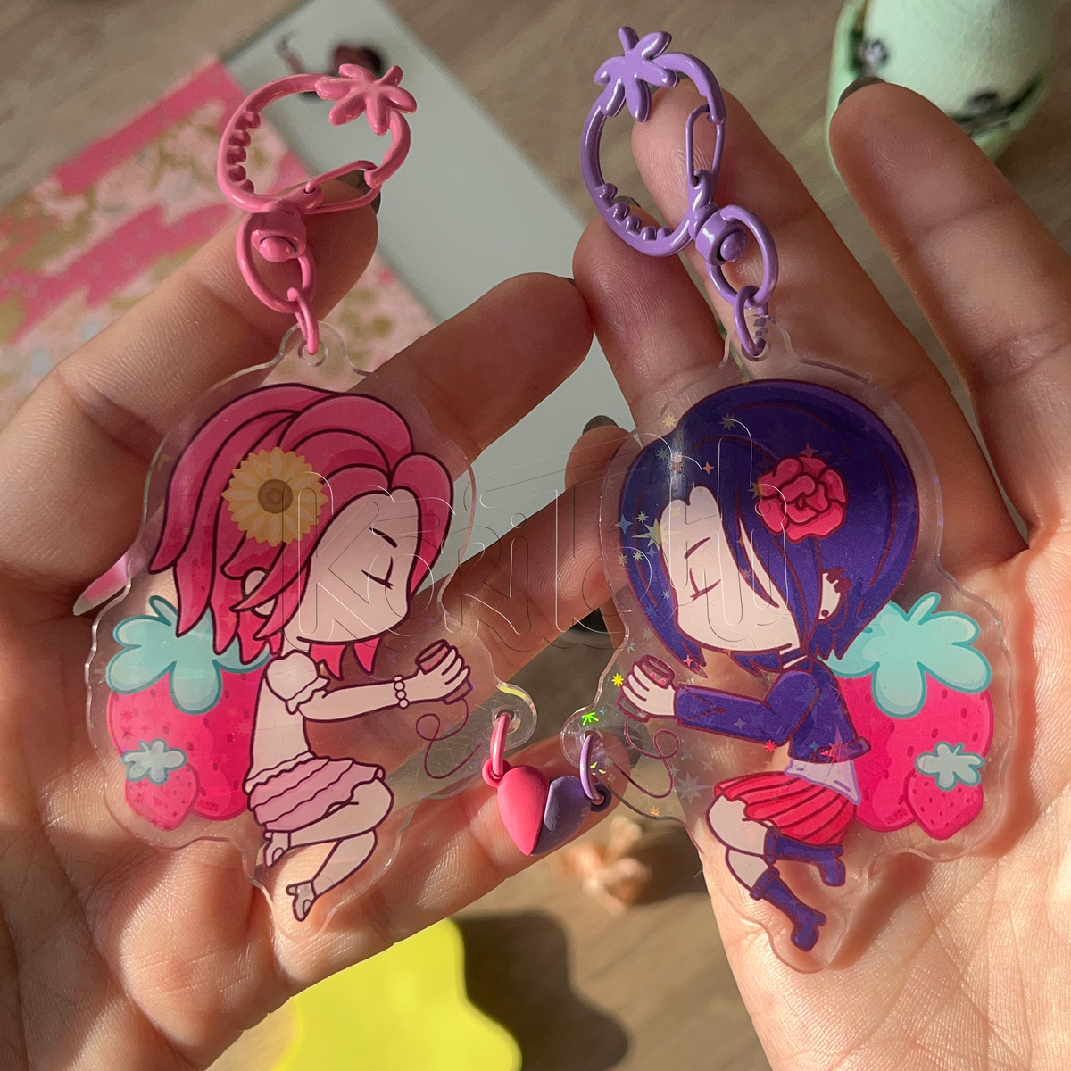Damen and Laurent Keychain