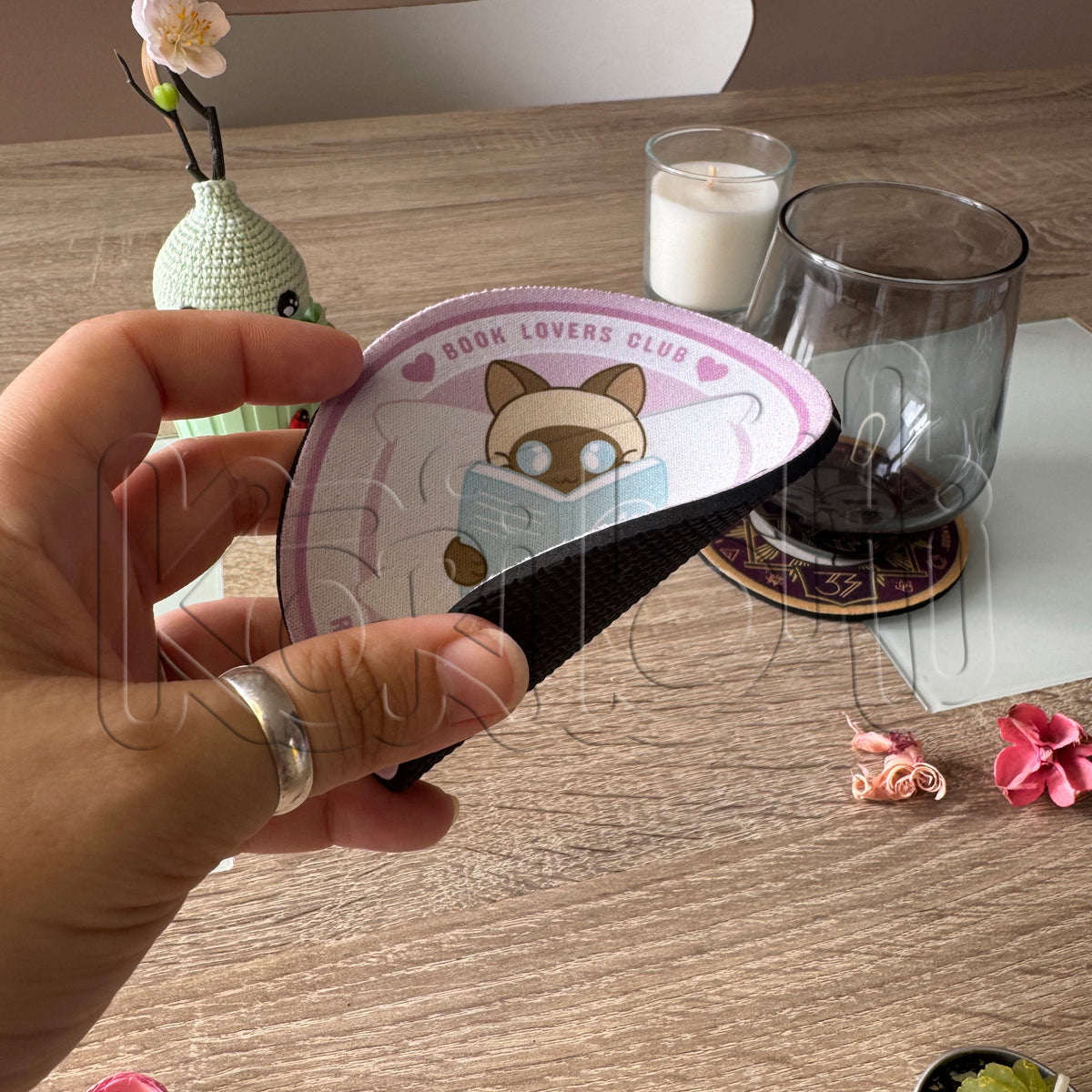 Posavasos - Gato lector