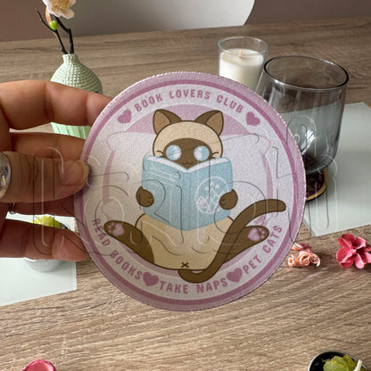Posavasos - Gato lector