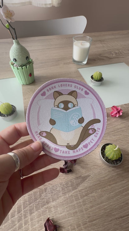 Posavasos - Gato lector